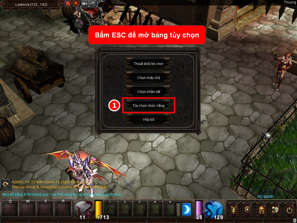 Chức năng chính của Game MU Thiên Ma